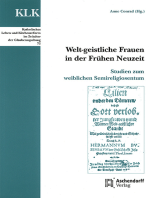 Welt-geistliche Frauen in der Frühen Neuzeit: Studien zum weiblichen Semireligiosentum