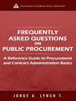 Frequently Asked Questions on Public Procurement: A Reference Guide to Procurement and Contract Administration Basics: Procurement ClassRoom Series, #3