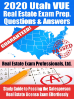 2020 Utah VUE Real Estate Exam Prep Questions & Answers