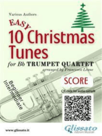 10 Easy Christmas Tunes - Trumpet Quartet (SCORE ): for Beginners