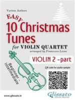 Violin 2 part of "10 Easy Christmas Tunes" for Violin Quartet