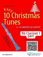 Bb Clarinet 1 part of "10 Easy Christmas Tunes" for Clarinet Quartet