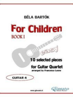 Guitar 4 part of "For Children" by Bartók for Guitar Quartet