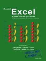 Excel - A green book for greenhorns: For version 2019 / Office365