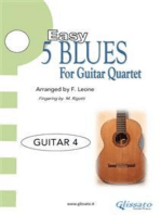 Guitar 4 parts "5 Easy Blues" for Guitar Quartet