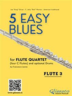 Flute 3 part "5 Easy Blues" Flute Quartet