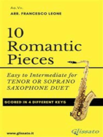 10 Romantic Pieces for Tenor or Soprano Saxophone Duet: Easy to Intermediate