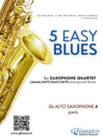 Alto Sax 4 parts "5 Easy Blues" for Saxophone Quartet