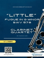 Clarinet Quartet "Little" Fugue in G minor (set of parts)