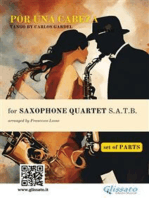 Por una cabeza - Saxophone Quartet set of PARTS: Tango