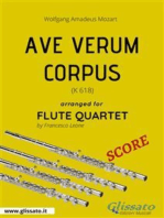 Ave Verum Corpus (Mozart) - Flute Quartet SCORE: K 618