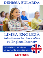 Limba engleza: Admiterea in clasa a 5-a cu Engleza Intensiv