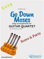 Go Down Moses - Easy Guitar Quartet (score & parts)