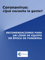 Coronavirus: ¿qué necesita la gente?: Recomendaciones para un líder de equipo en época de pandemia