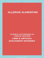 Allergie Alimentari: Elenco Letterario in Lingua Inglese: Libri & Articoli, Documenti Internet