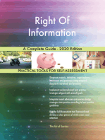 Right Of Information A Complete Guide - 2020 Edition