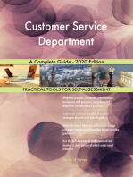 Customer Service Department A Complete Guide - 2020 Edition