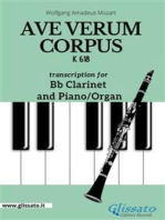 Bb Clarinet and Piano or Organ "Ave Verum Corpus" by Mozart: K 618