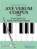 Flute and Piano or Organ "Ave Verum Corpus" by Mozart: K 618