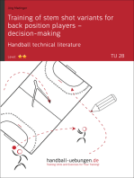 Training of stem shot variants for back position players – decision-making TU (28): Handball technical literature