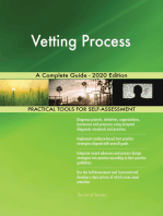 Vetting Process A Complete Guide - 2020 Edition