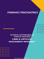 Farmaci Psichiatrici: Elenco Letterario in Lingua Inglese: Libri & Articoli, Documenti Internet