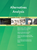 Alternatives Analysis A Complete Guide - 2020 Edition