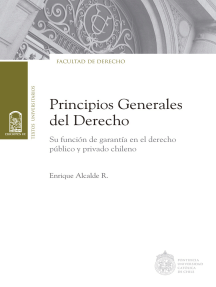 Principios generales del Derecho: Su función de garantía en el derecho público y privado chileno