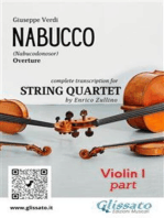 Violin I part of "Nabucco" overture for String Quartet