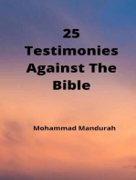 25 Testimonies Against the Bible