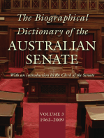 The Biographical Dictionary of the Australian Senate: Volume 3, 1963–2009