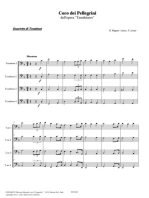 Pilgrim's Chorus - Trombone Quartet Score & Parts: Tannhäuser