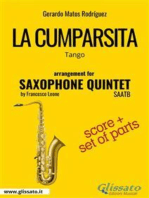 La Cumparsita - Saxophone Quintet score & parts: tango