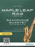 Saxophone sheet music for Quartet "Maple Leaf Rag" (score & parts): intermediate level