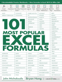 Read 101 Most Popular Excel Formulas Online By John Michaloudis And Bryan Hong Books
