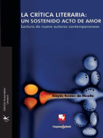 La crítica literaria: Un sostenido acto de amor (lectura de nueve autores contemporáneos)