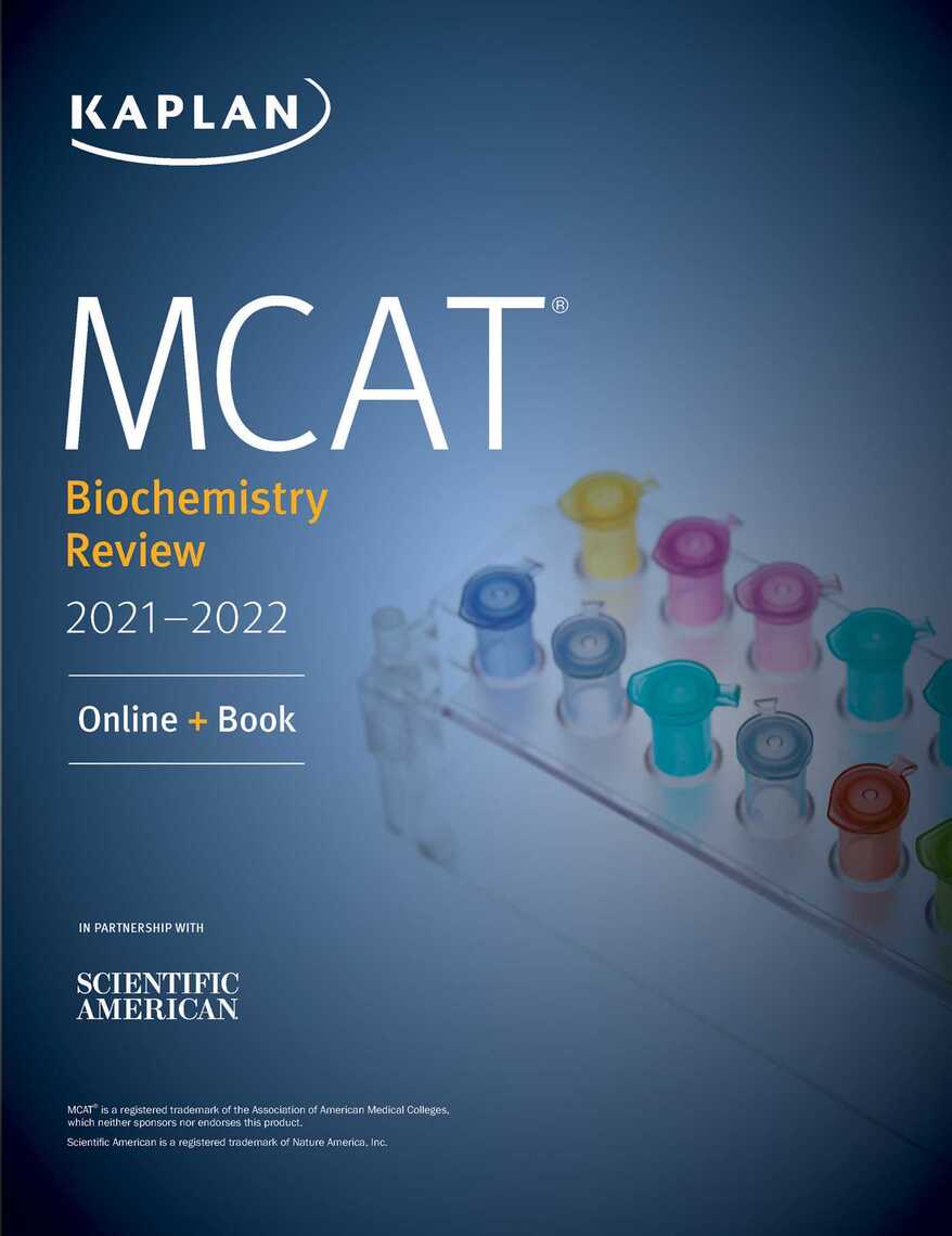 Read MCAT Biochemistry Review 20212022 Online by Kaplan Test Prep Books