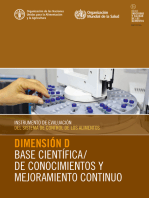 Instrumento de evaluación del sistema de control de los alimentos: Dimensión D - Base científica/de conocimientos y mejoramiento continuo