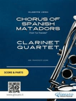 Coro di Mattadori Spagnuoli - Clarinet Quartet score & parts