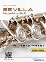 Sevilla - Flute Quartet score & parts: Suite española no.1 Op. 47