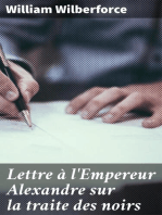 Lettre à l'Empereur Alexandre sur la traite des noirs