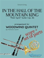 In the Hall of the Mountain King - Woodwind Quintet score & parts: "Peer Gynt" Suite I op.46