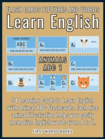 Animals ABC 1 - Flash Cards Pictures and Words Learn English: 54 Learning Cards to Learn English the Easy Way with Animal ABC Flashcards