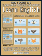 Pack 2 Books in 1 - Animals ABC 1 and Animals ABC 2 - Flash Cards Pictures and Words Learn English: 108 Learning Cards to Learn English the Easy Way with Animal ABC Flashcards