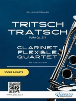 Tritsch Tratsch - Clarinet flexible Quartet score & parts: Polka Op. 214