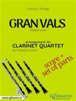 Gran vals - Clarinet Quartet score & parts: Nokia tune