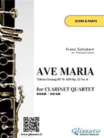 Ave Maria - Clarinet Quartet score & parts