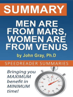 Summary of Men are from Mars, Women are from Venus by John Gray