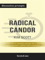 Summary: “Radical Candor: Fully Revised & Updated Edition: Be a Kick-Ass Boss Without Losing Your Humanity" by Kim Scott - Discussion Prompts