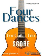 Guitar trio sheet music "Four Dances" (score)